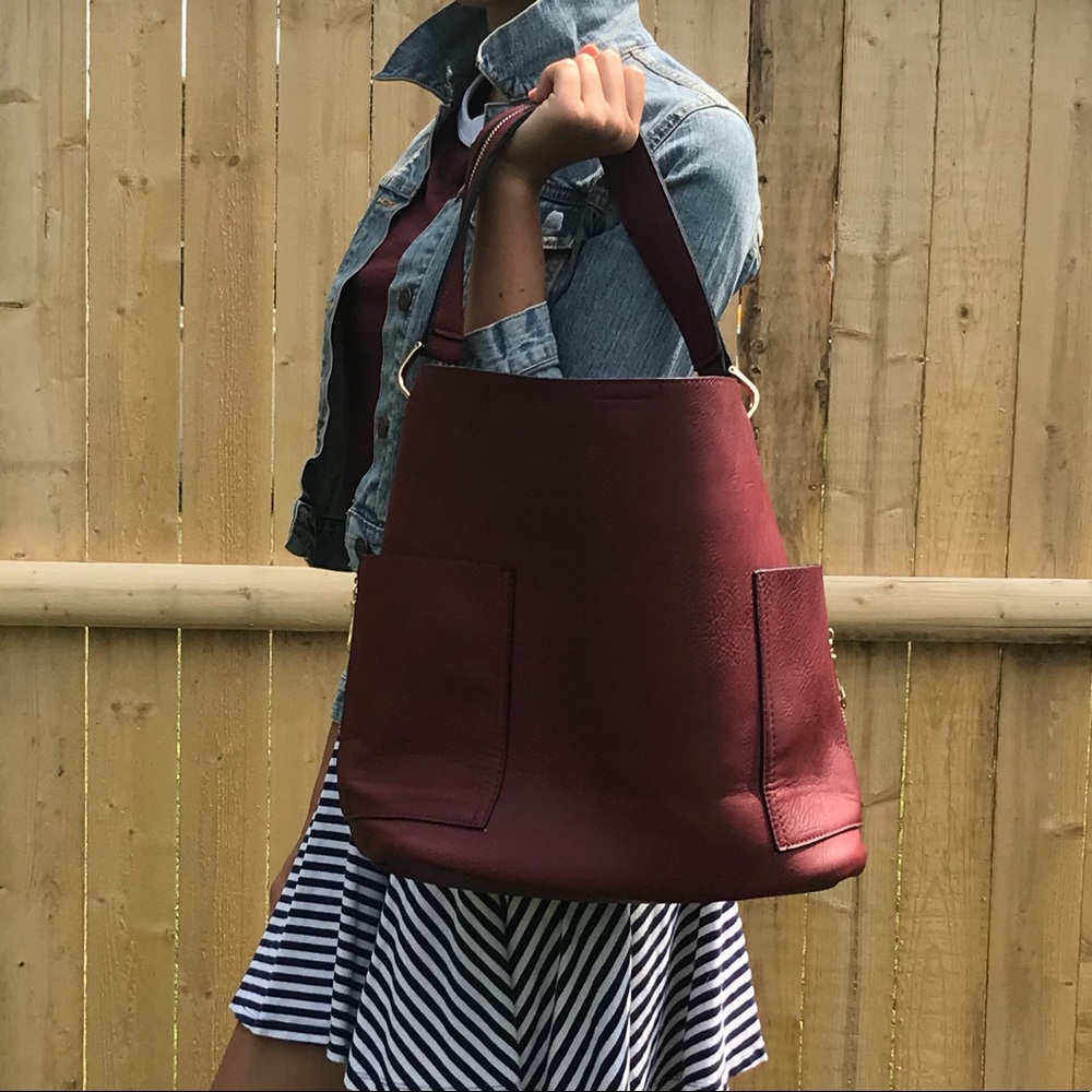 Maroon Yik Fung Purse